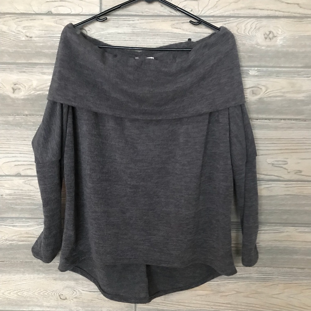 LAST 1✨Choco Brown Off Shoulder Sweater - Picture 4 of 4